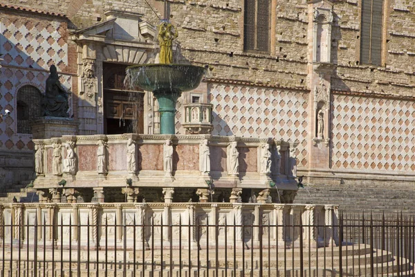 Fontana Maggiore Στην Περούτζια Ιταλία — Φωτογραφία Αρχείου
