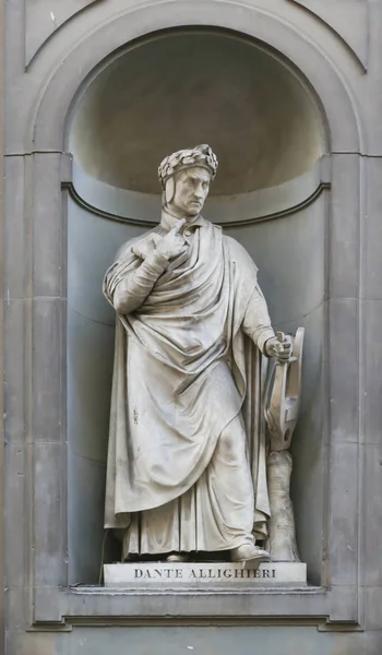 Standbeeld Van Dante Alighieri Florence — Stockfoto