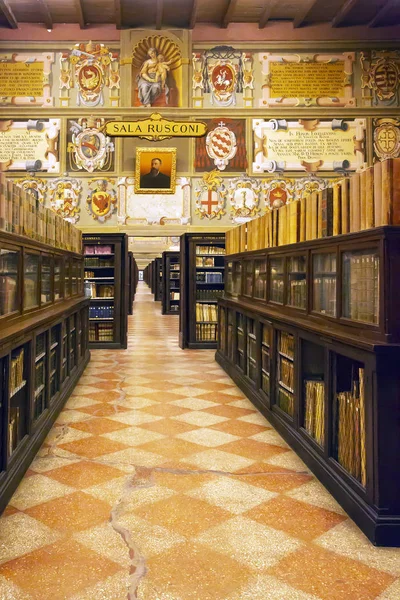 Bologna Italy September 2018 Corridor Ancient Biblioteca Dell Archiginnasio Bologna — Stock Photo, Image