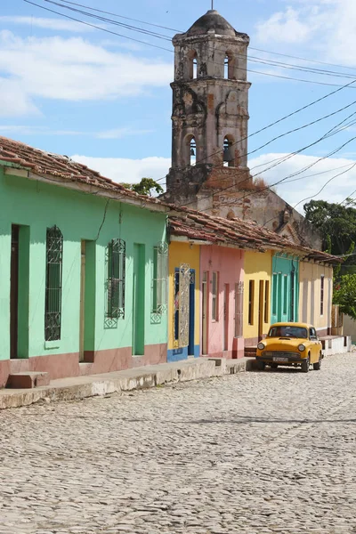 Kolorowe Domy Stara Dzwonnica Trynidad Kubie — Zdjęcie stockowe