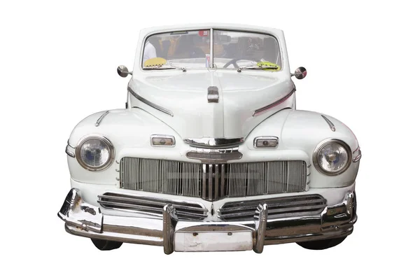 Corte Carro Mercury Branco Vintage Cuba — Fotografia de Stock