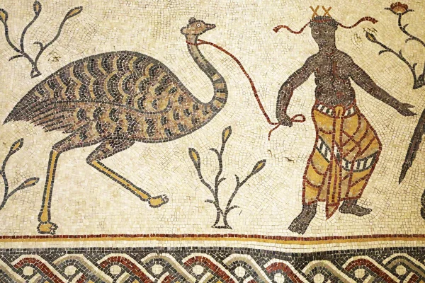 Nebo Dağı, Ürdün antik mozaiklerde devekuşu olan adam