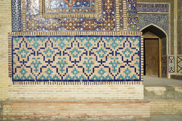 Decoraciones Madrasa Mir Árabe Bujará Uzbekistán — Foto de Stock