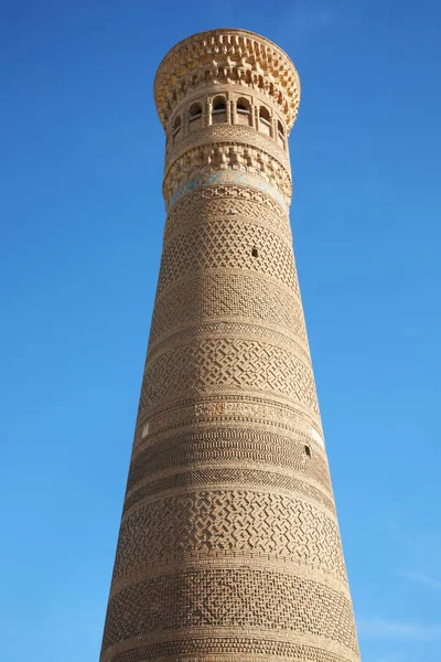 Buhara Özbekistan Içinde Büyük Minare — Stok fotoğraf