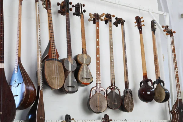 Узбецькі Традиційні Музичні Інструменти Ринку Бухари Узбекистан — стокове фото
