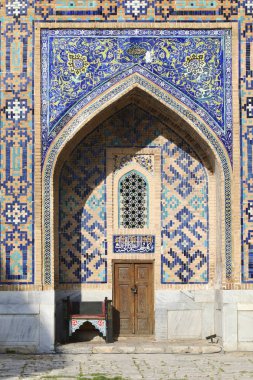 Semerkant, Özbekistan'daki Tillya-kori medresesinden detay