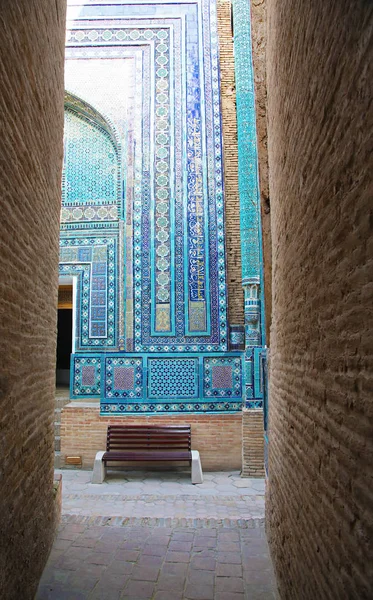 Détail Dans Nécropole Shah Zinda Samarkand Ouzbékistan — Photo