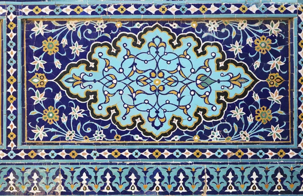 Décor Ancien Sur Mausolée Islamique Samarkand Ouzbékistan — Photo