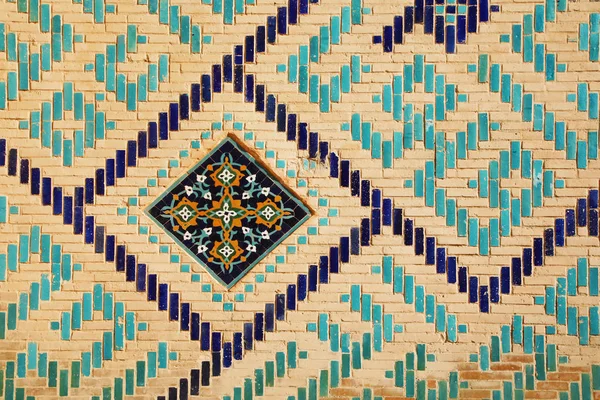 Geometrisches Muster Auf Der Madrasa Wand Von Samarkand Usbekistan — Stockfoto