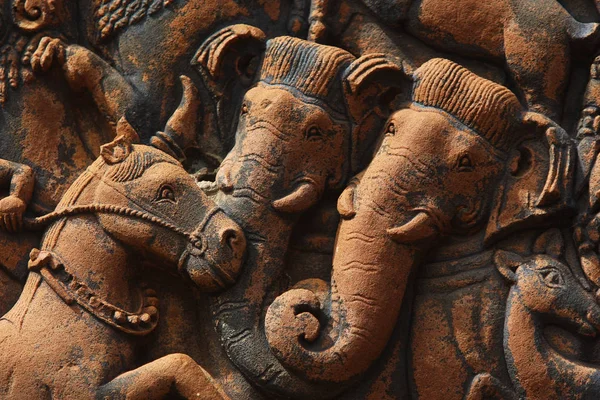 Detalle Del Bajorrelieve Angkor Wat Camboya — Foto de Stock