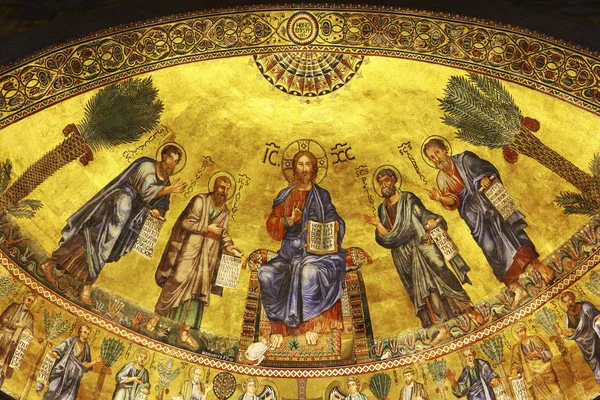 Řím Itálie Duben 2015 Starověká Křesťanská Mozaika Římě Stará Křesťanská — Stock fotografie
