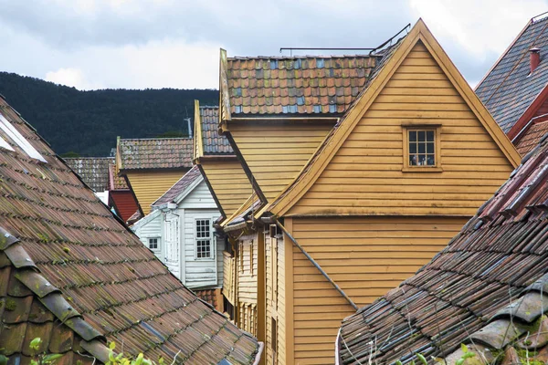 Antiguos Edificios Bergen Noruega —  Fotos de Stock