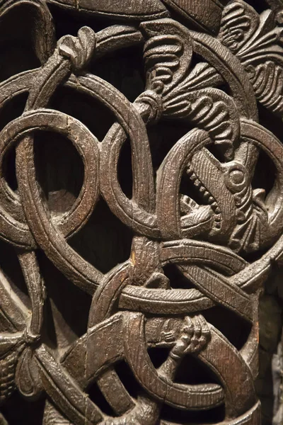Oslo Norway August 2019 Ancient Celtic Art Detail Artwork Ancient — Stock Photo, Image