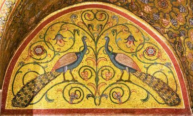 Palermo tavus kuşu antik mozaikler, İtalya