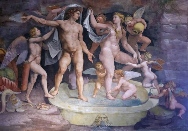 Mantua Itálie Září 2019 Koupání Marsu Venuši Palazzo Mantui Itálie — Stock fotografie