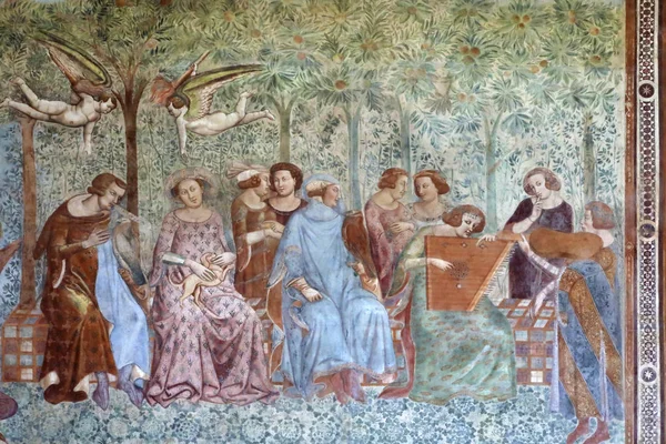 Πίζα Ιταλία Ιουλίου 2019 Όμορφη Τοιχογραφία Της Αναγέννησης Από Καμποσάντο — Φωτογραφία Αρχείου