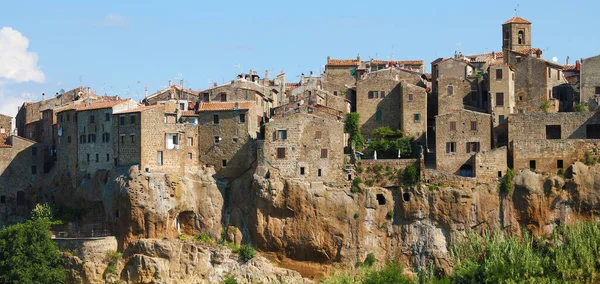 Staré Domy Pitigliano Toskánsku — Stock fotografie