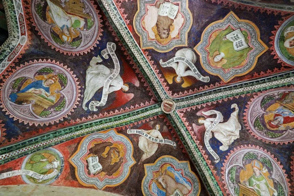 Bemalte Versiegelung Eines Antiken Portikus Von Brixen Italien — Stockfoto