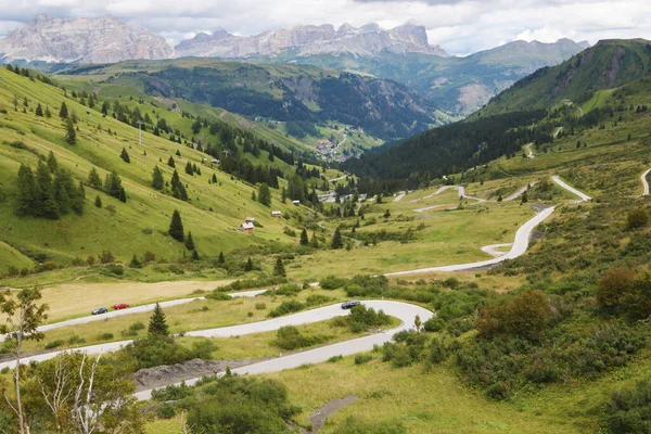 Estrada Escalada Pordoi Pass Norte Itália — Fotografia de Stock