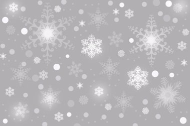 Gri-mavi arka plan üzerinde Noel arka plan kar taneleri.