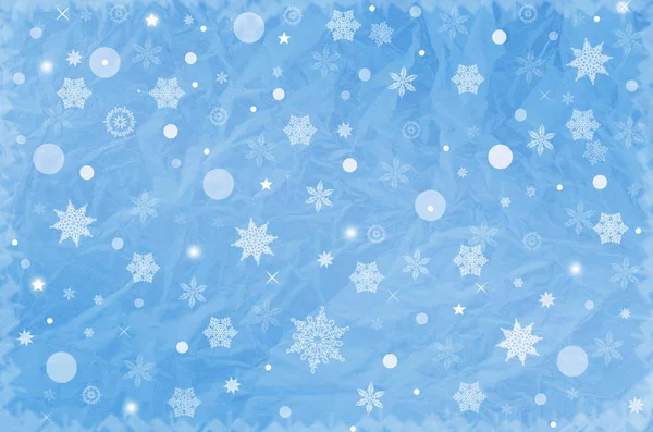 Karácsonyi Háttér Hópelyhek Kék Háttér — Stock Fotó