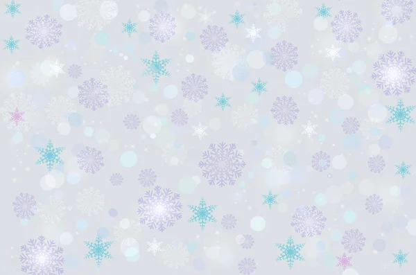 Karácsonyi Háttér Hópelyhek Egy Szürke Kék Háttér — Stock Fotó