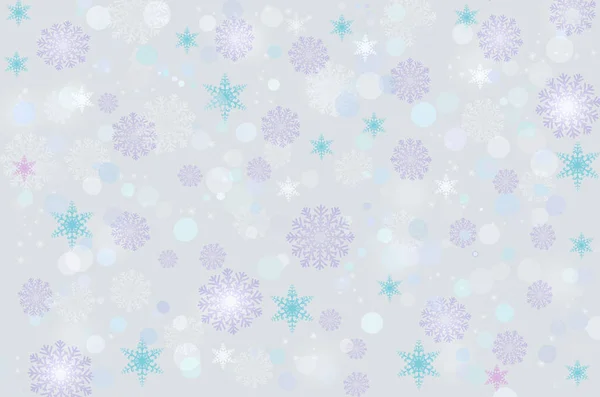 Gri-mavi arka plan üzerinde Noel arka plan kar taneleri.
