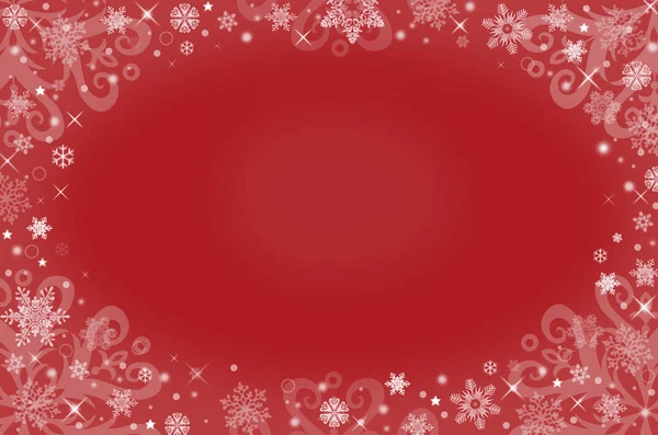 Flocos Neve Natal Fundo Vermelho — Fotografia de Stock