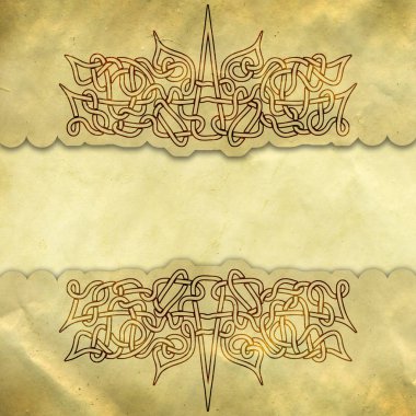 Kelt desenli eski kağıt