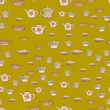 soyut vektör karalaması çaydanlığın pürüzsüz deseni