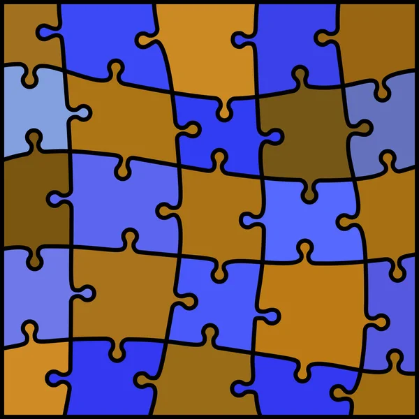 Abstracte gekleurde puzzel achtergrond — Stockvector