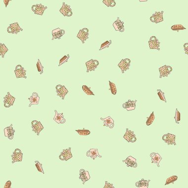 soyut vektör karalaması çaydanlığın pürüzsüz deseni