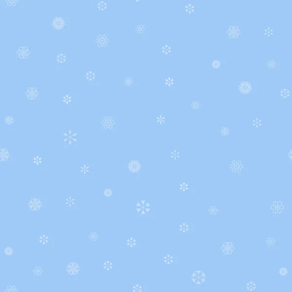 Vector copos de nieve patrón sin costura — Vector de stock