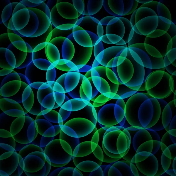 Abstrakter Vektor glühender Hintergrund mit hellen Kreisen — Stockvektor
