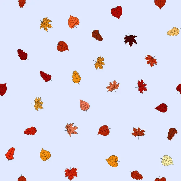 Elvont vektor firka őszi levelek zökkenőmentes minta — Stock Vector