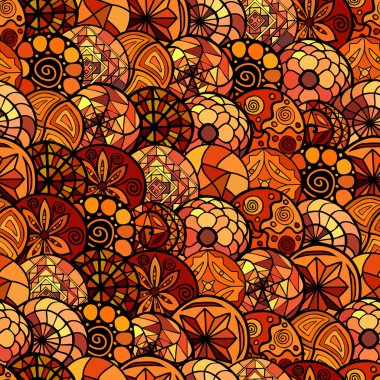 elle çizilmiş vektör etnik seamless modeli