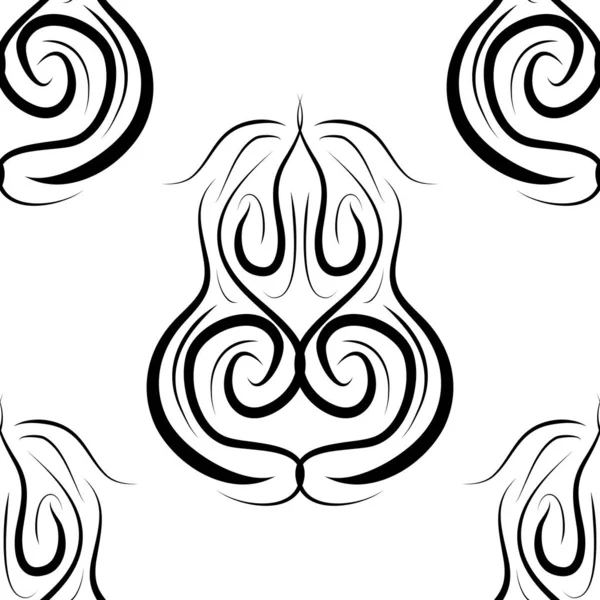 Abstrait noir et blanc vecteur damassé motif sans couture — Image vectorielle