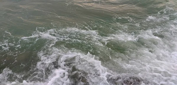 Relajante verde mar olas fondo — Foto de Stock