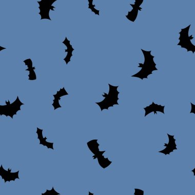 vektör siyah uçan yarasalar siluetleri pürüzsüz desen