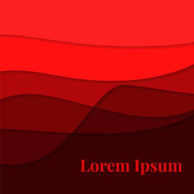 Kavisli ve gölgeli soyut vektör arkaplanı