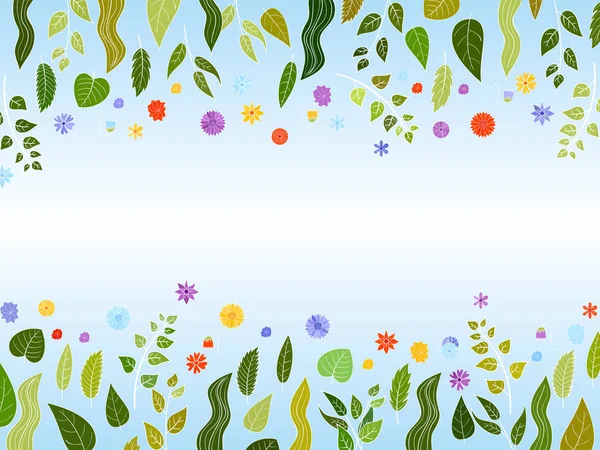 Hand drawn vector floral background — Stock Vector