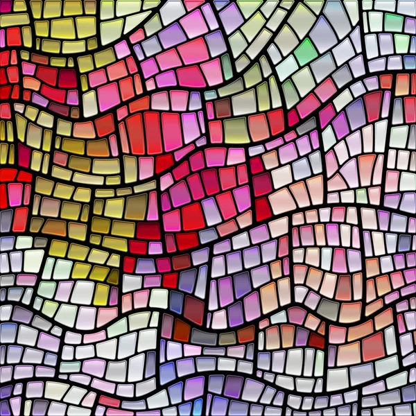 Abstract vector stained-glass mosaic background — Stock Vector