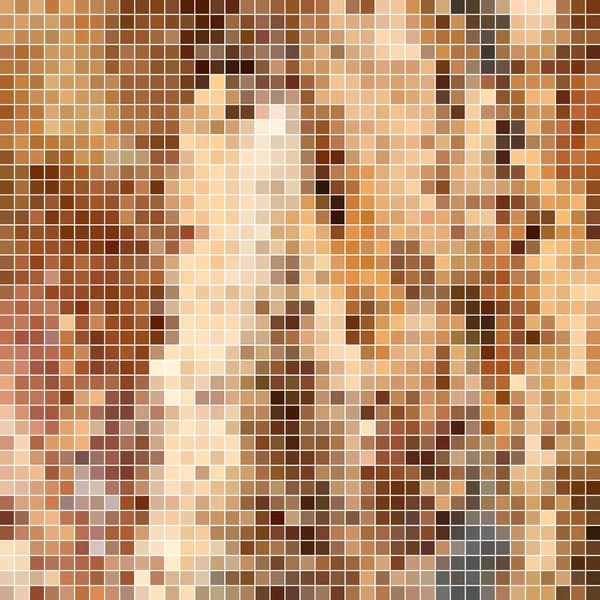 Abstract vector square pixel mosaic background — Stock Vector