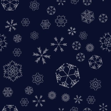 vektör kar taneleri seamless modeli