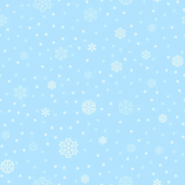 Vector winter sneeuw licht naadloos patroon — Stockvector