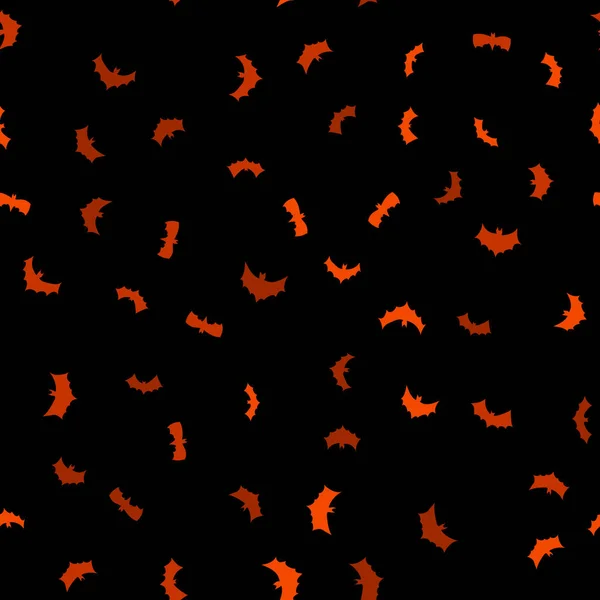 Vektor svart flygande fladdermöss silhuetter sömlösa mönster — Stock vektor