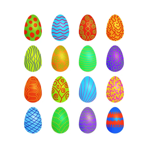 Ensemble d "œufs de Pâques vecteur doodle — Image vectorielle