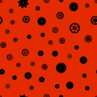 soyut vektör siyah düz vitesler pürüzsüz desen