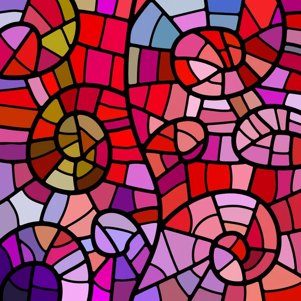 Abstract vector stained-glass mosaic background — Stock Vector