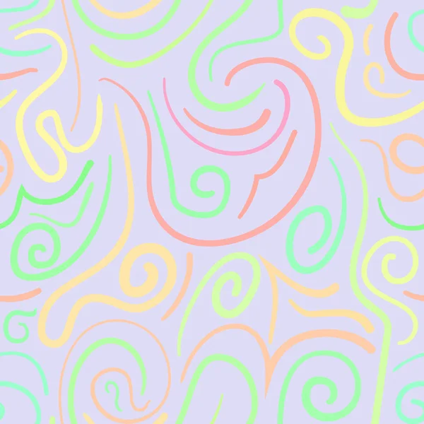 Vecteur abstrait tourbillons de couleur motif sans couture — Image vectorielle